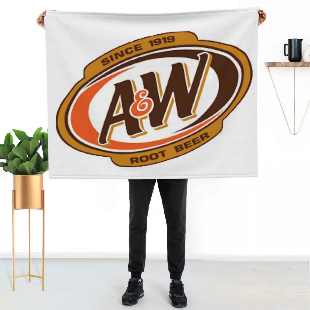 A&W Root Beer Logo Since 1919 Throw Blanket christmas gifts Flannel Flannels funny gift Vintage for babies Blankets