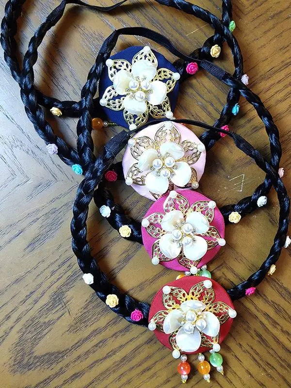 

Korean hair accessories, traditional and cute Korean ethnic group Hanbok performance, headwear, hair bands and hair ropes