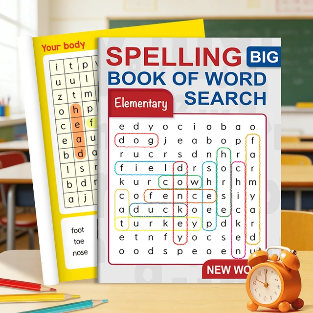 Big Word Search Spelling Activity Book for Elementary Students, Various Hidden New Word Puzzle Pages, Fun Classroom Learning  ﻿ 2