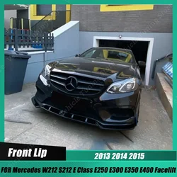 3PCS Car Front Bumper Lip Spoiler For Mercedes Benz W212 S212 E Class Facelift 2013 2014 2015 Body Kit Tuning Splitter Cover