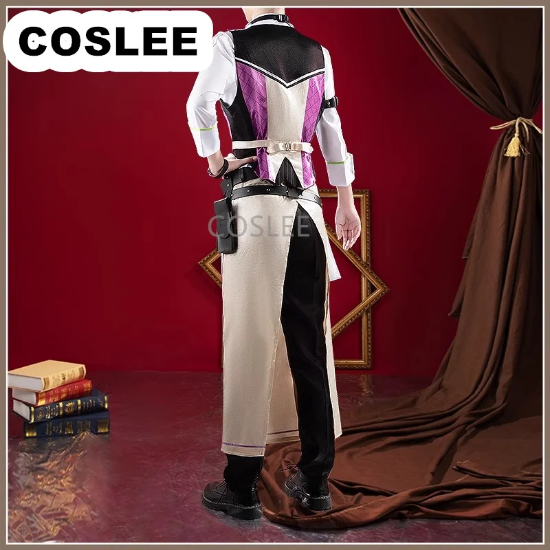 COSLEE Vtuber Sakayori Soma Cosplay Costume Uniform Vest Shirt Pants Apron Halloween Party Outfit Men S-4XL Customized New