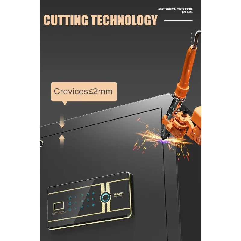 Large Fingerprint Gun Safe Box for Money Key Hotel Home Hidden Digital Smart Safe Deposit Box Office Jewellery Safety Box