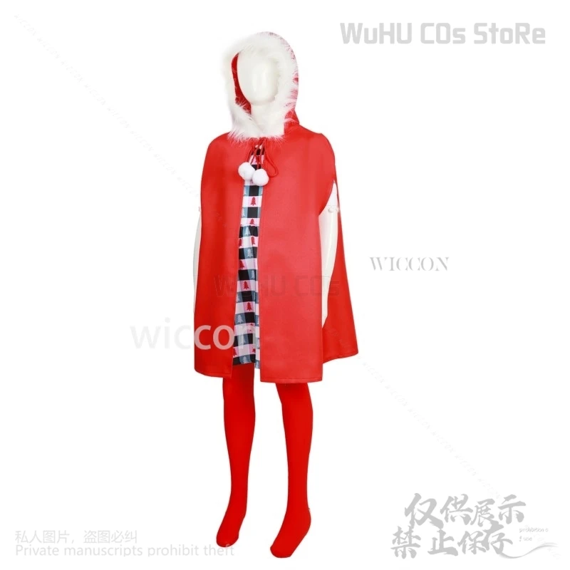 Cindy Lou-女性のためのコスプレコスチューム,かわいい赤いマント,ロリータのかつら,ネックレス,女の子のための帽子,子供,カスタマイズされた,新しいアニメ