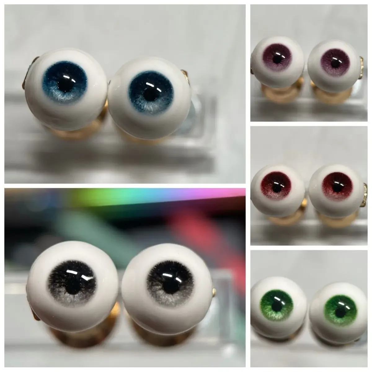 12/14/16/18mm Doll Eyes for 1/3 1/4 1/6 1/8 Bjd Doll Ob11 Plaster Eyeball Anti Yellow Handmade Girl Toys Doll Accessories