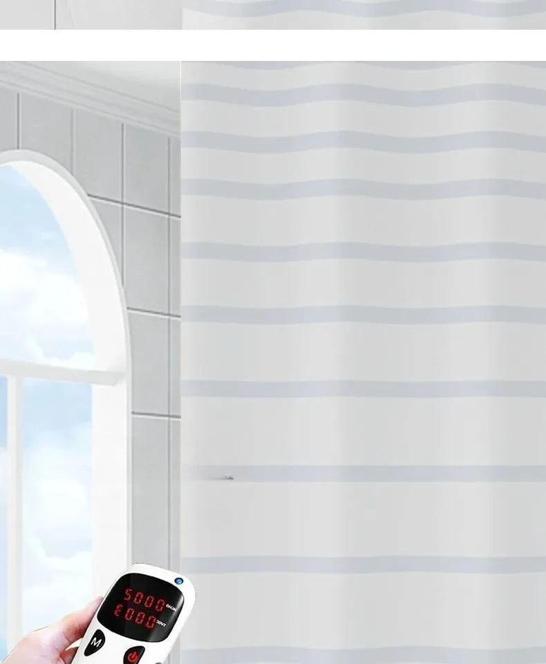 Shower Curtains White Stripe Simple Modern Style Curtain for Bathroom Water Resistant PEVA Fabric with Hooks 200cm Farmhouse