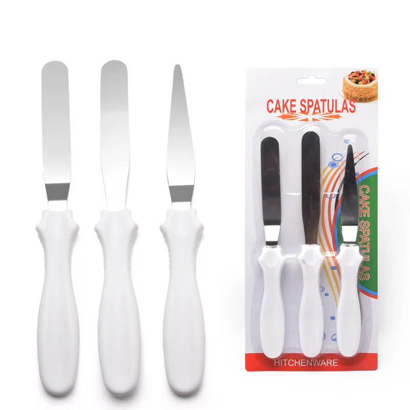 3Pcs/Set Cake Spatula Butter Icing Cream Spatulas Baking Pastry Tools Cake Decorating Scraper Pastry Tools Kitchen Accessories