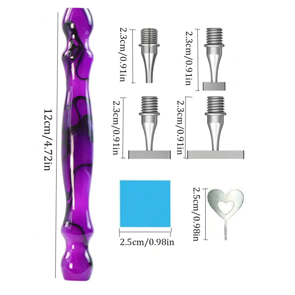 

New Diamond Art Pen For Adult, With 1,3,6,9 Stainless Steel Nibs, Ergonomic Diamond Art Pen, 5D Diamond Painting Pens Tools