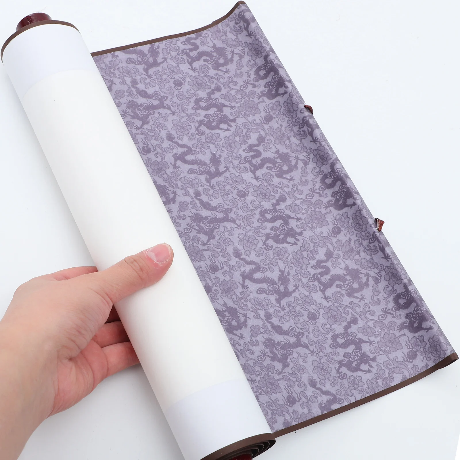 2 Pcs Calligraphy Paper Blank Scroll Paint Mini Scrolls Blue Chinese Qingming Child