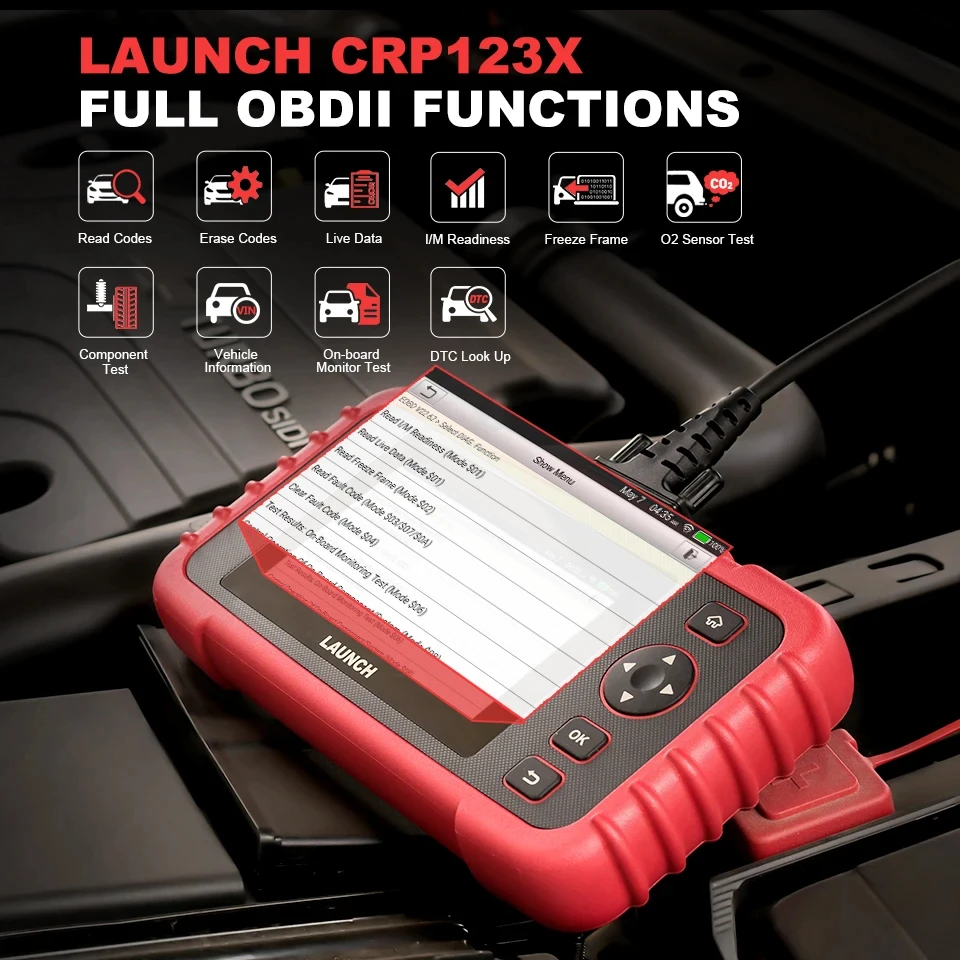 LAUNCH X431 CRP123X X-431 123X Auto OBD2 Diagnostic Tools Engine ABS Airbag SRS AT Code Reader WIFI Diagnostics Scan Free Update