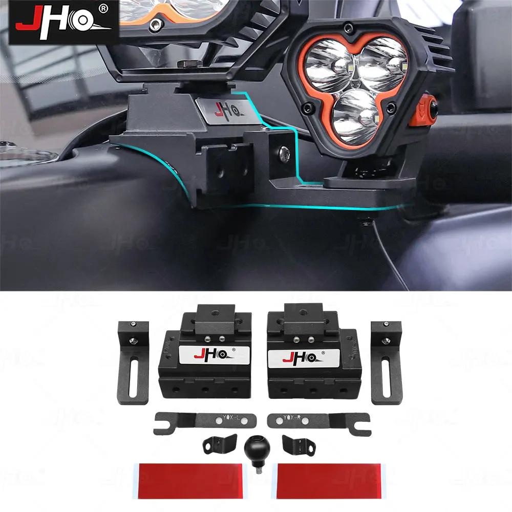 JHO Dual A Pillar Light Mount Windshield LED Lamp Bracket Fit for Ford Ranger 2022 2023 2024 Pickup Exterior Accessories 2 pcs