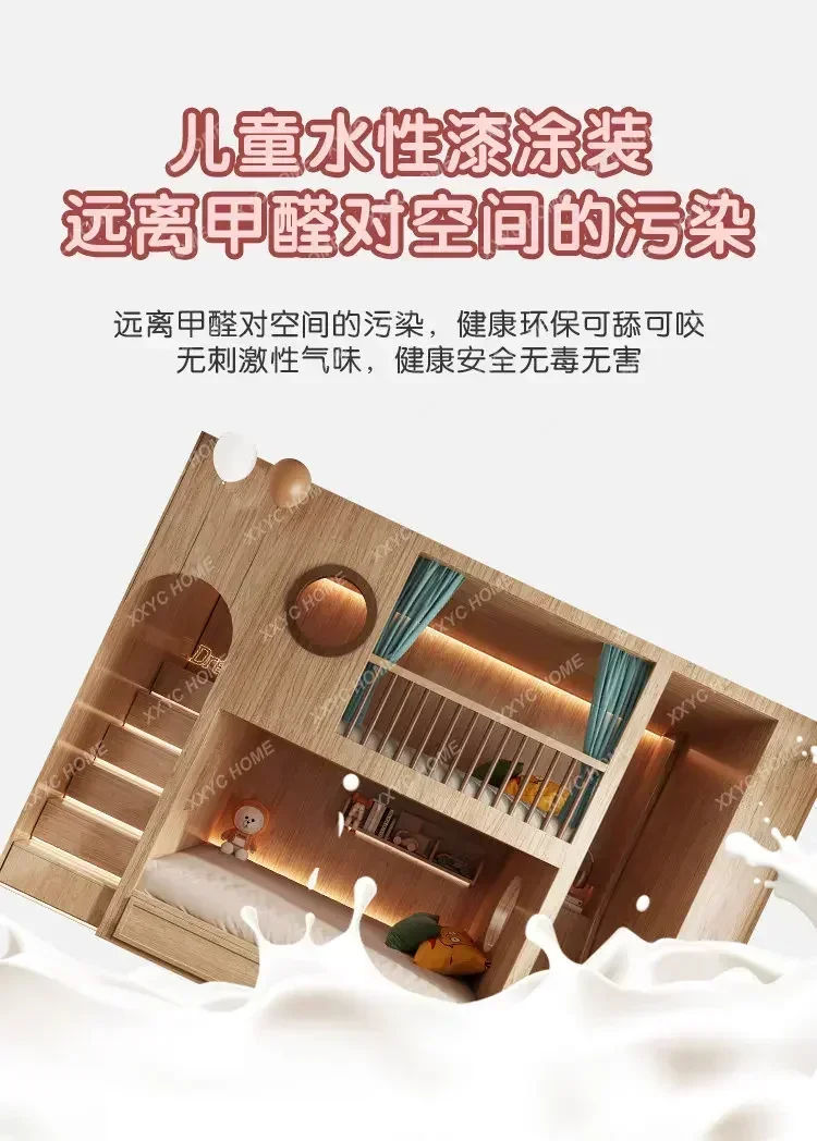 Łóżko piętrowe z drabinką do pokoju dziecięcego, domek na drzewie, góra i dół, wysokie zabezpieczenie, łóżko dla siostry i brata, łóżko na szczupak, cama para niña