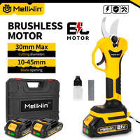 MELLWIN Brushless 30mm Electric Pruner Shear Cordless Fruit Tree Bonsai Pruning Scissors Tools For Makita 18V Battery Pin