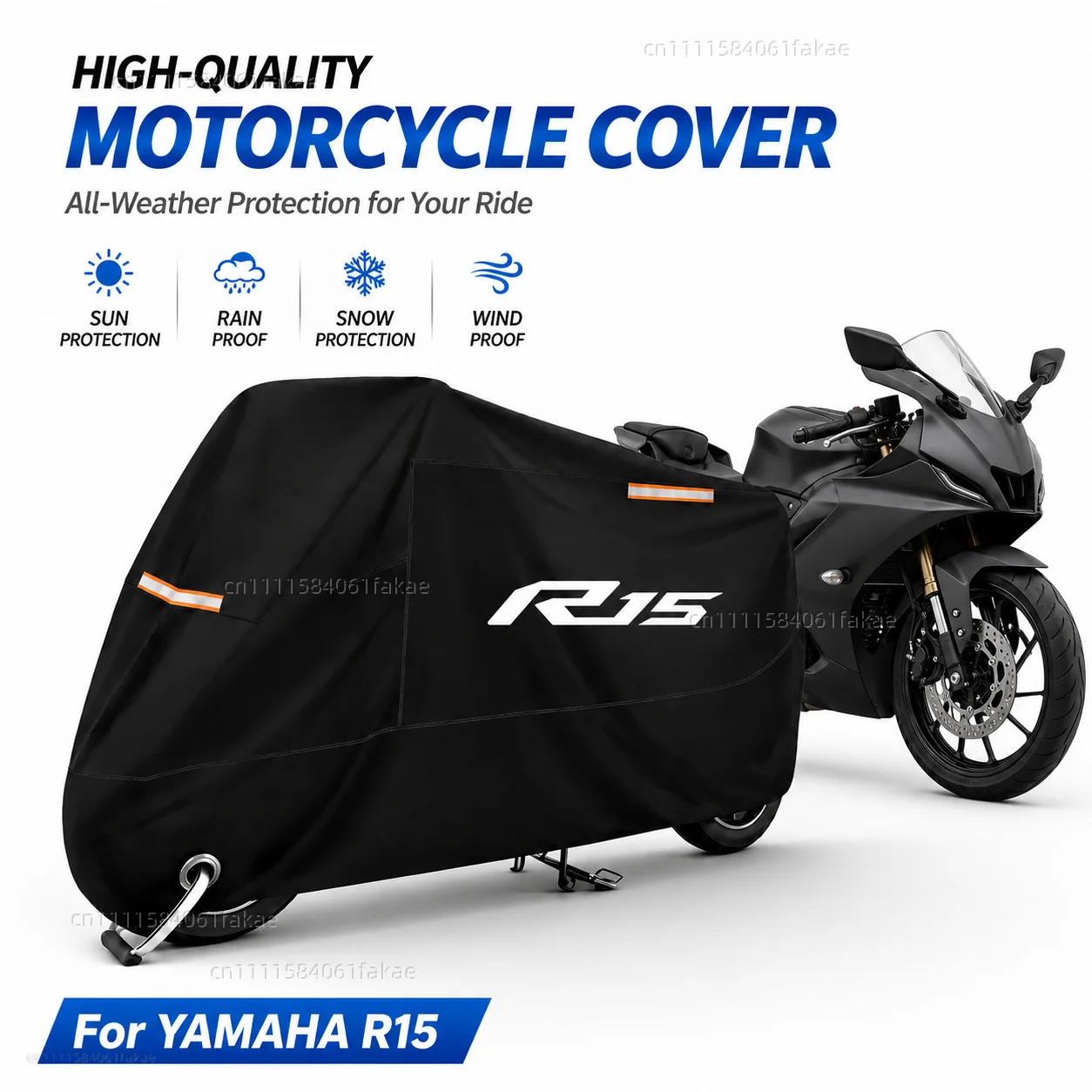 Cubierta impermeable para motocicleta, para exteriores, para todas las estaciones, a prueba de polvo, protección UV, cubierta para lluvia para Moto Scooter, para YAMAHA YZFR15 YZF-R15 R15 V3