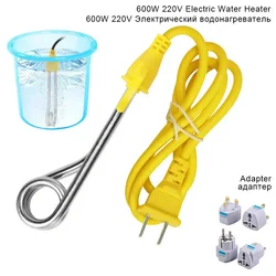 Instantânea aquecedor de água elétrico aquecedor de água 600w 220v mini caldeira para cozinha banheiro piscina viagem portátil