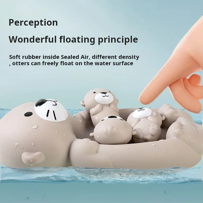 Children's Bathroom Floating Animal Otter Sealed Floating Water Toy Baby Bath Toys Swimming Pool Toy Comfort Toy