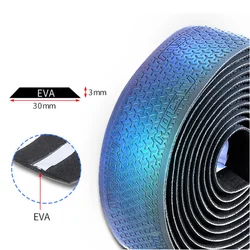 Road Bike Reflective Tape Bicycle Handlebar Binding Tape Night Riding Reflective Mamba Tape