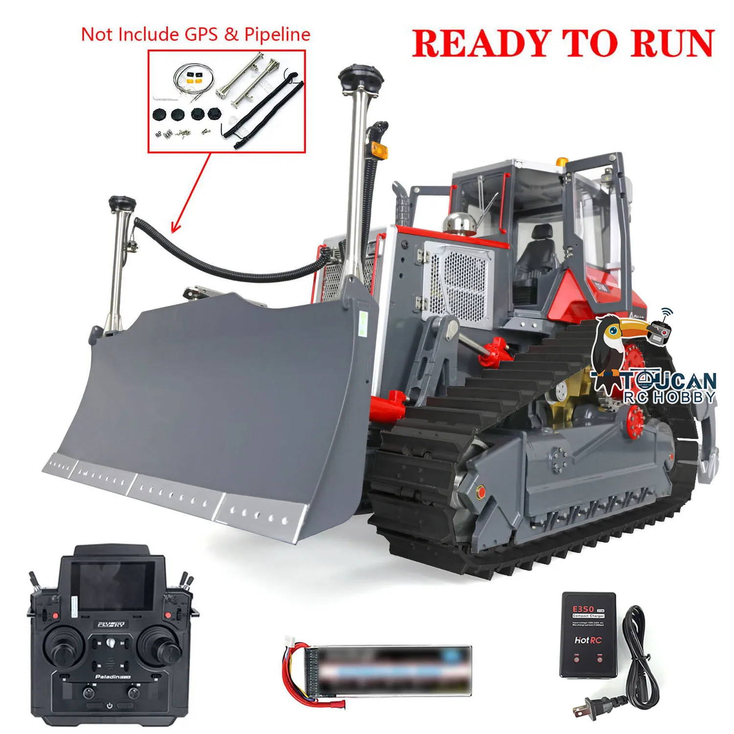 LESU Hydraulic RC Bulldozer RTR 1/14 Aoue DT60 PL18EV Lite Radio Controller Construction Trucks  Excavator for Boys THZH1271