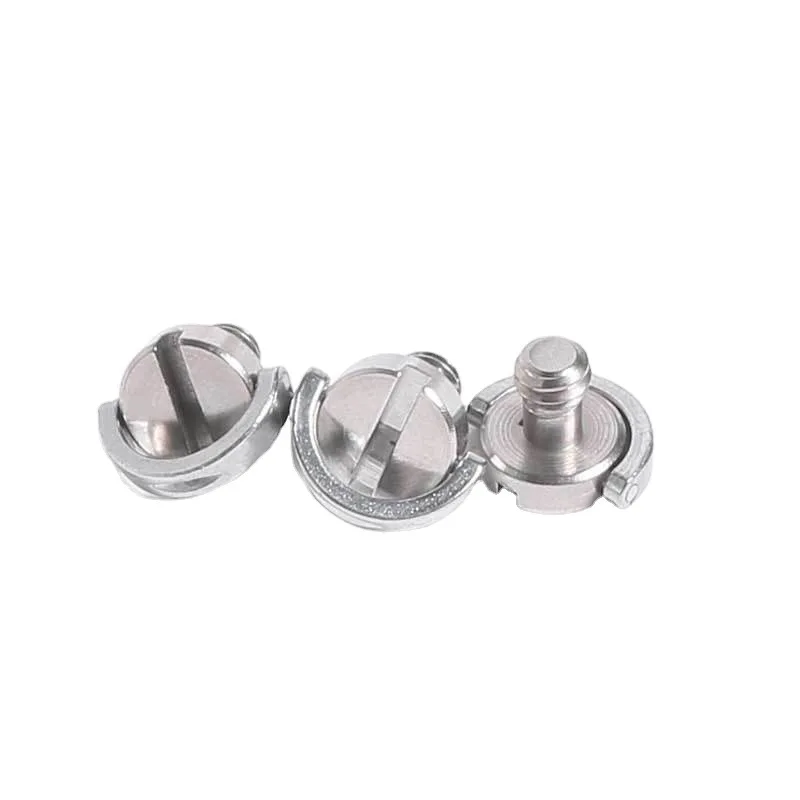 

1/4 Inch Flat For DSLR Camera Stainless Steel Tripod Head Quick Release Screws