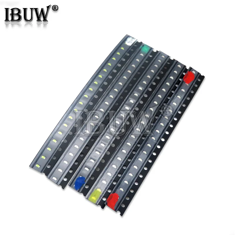 100PCS 0603 SMD LED Kits Red Yellow Blue Green White 5 colors each 20PCS electronic diy kit