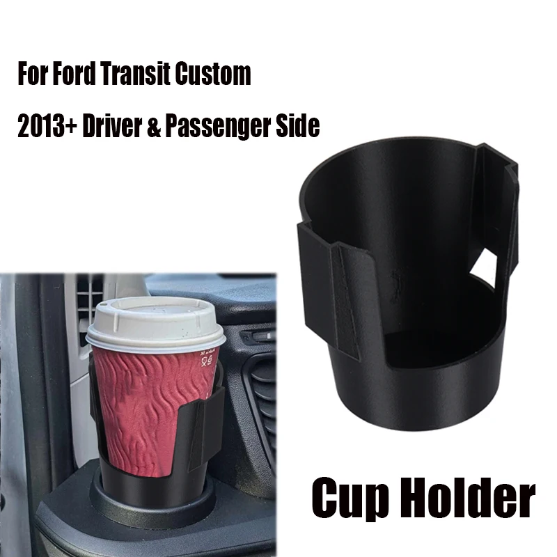 

1PC Car Water Cup Holder Storage Rack Mobile Phone Holder Storage Box For Ford Transit Custom 2013+ Driver & Passenger Side Part