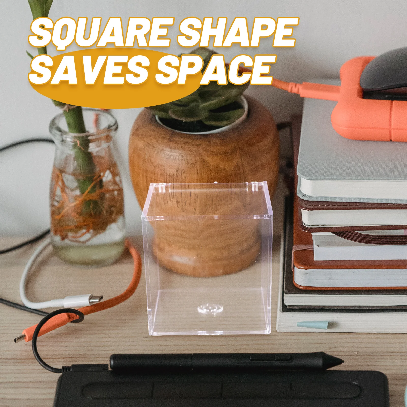 

Acrylic Storage Box Transparent Display Case Desktop Organizer Clear Collection Holder Showcase Exhibition Container