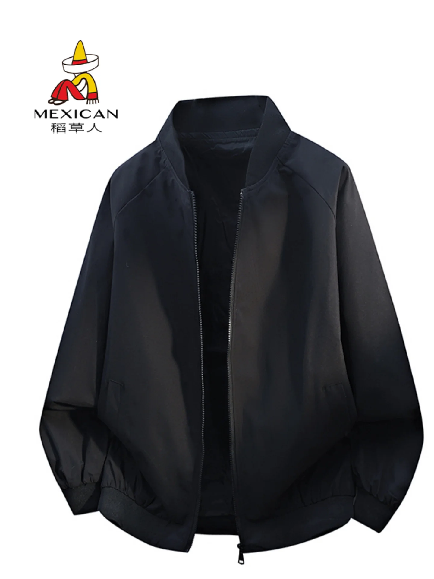 

Мужская повседневная куртка больших размеров с бейсбольным воротником, тонкая верхняя одежда для весны и осени, свободный крой в американском стиле, без необходимости глажки.