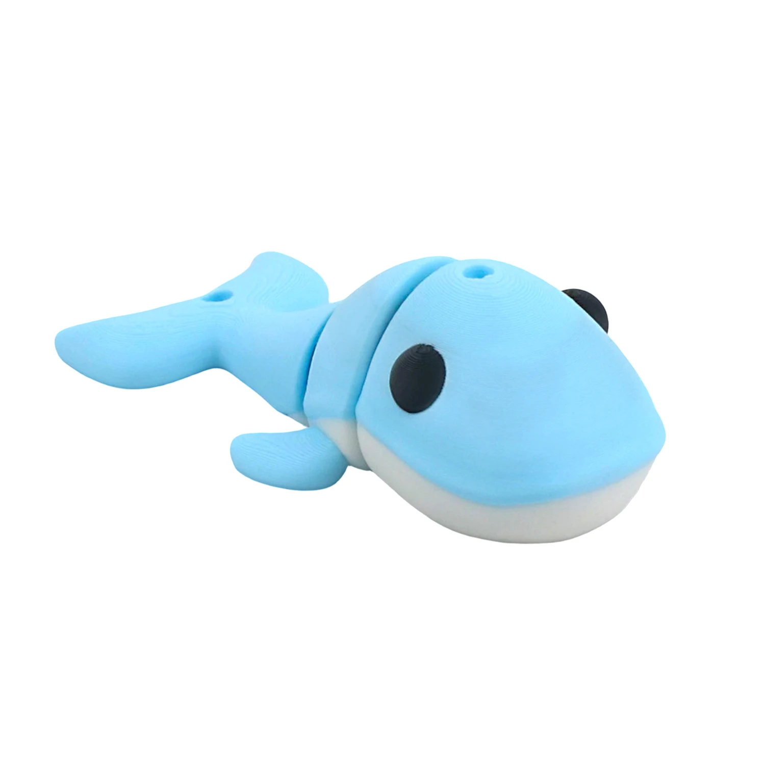 

Simulated little whale, 3D printed marine life model, flexible joint swing, desktop color decoration, home collectibles