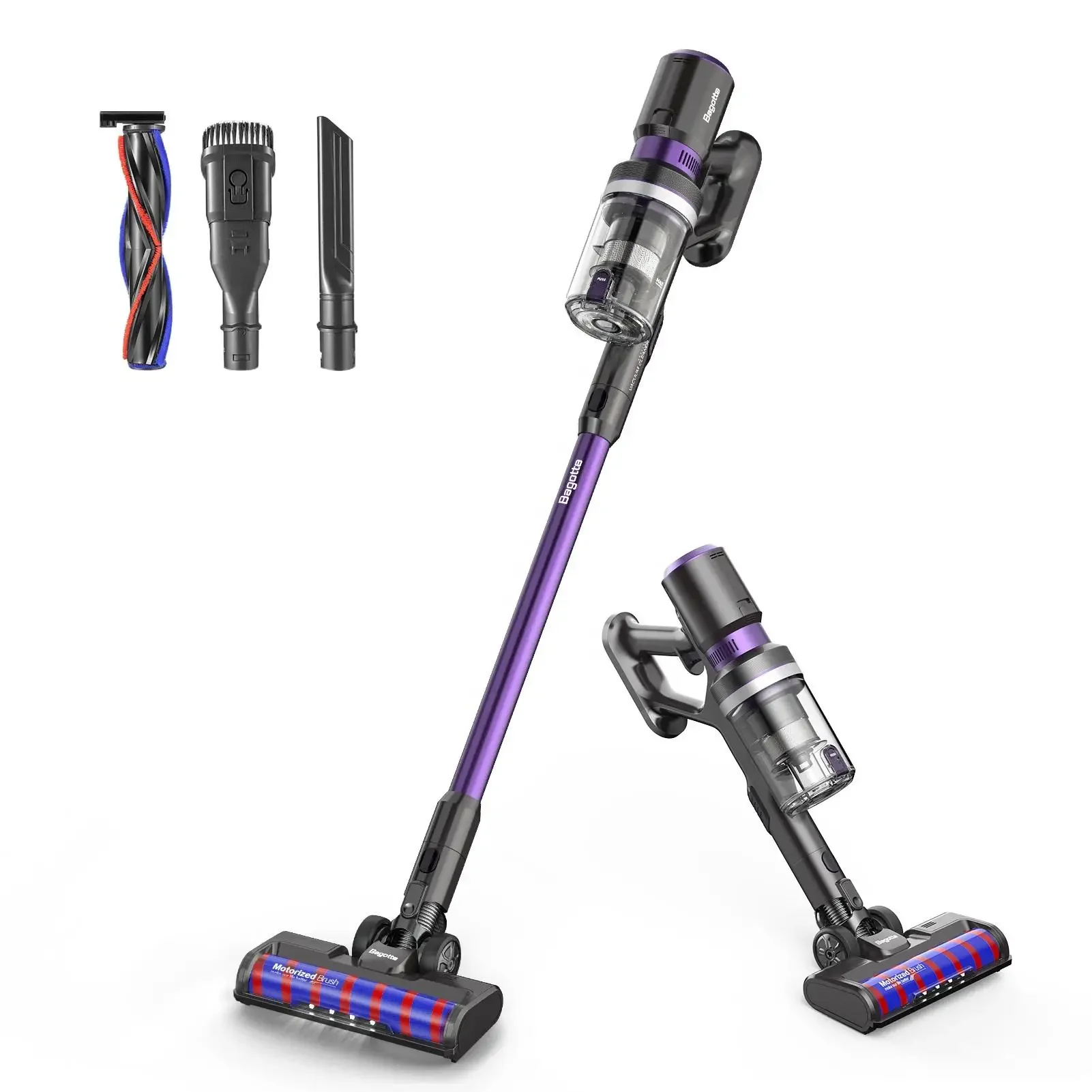 Bagotte 400w Wireless Stick Vacuum Cleaner Bagless Cyclonic Vacuum Cleaner