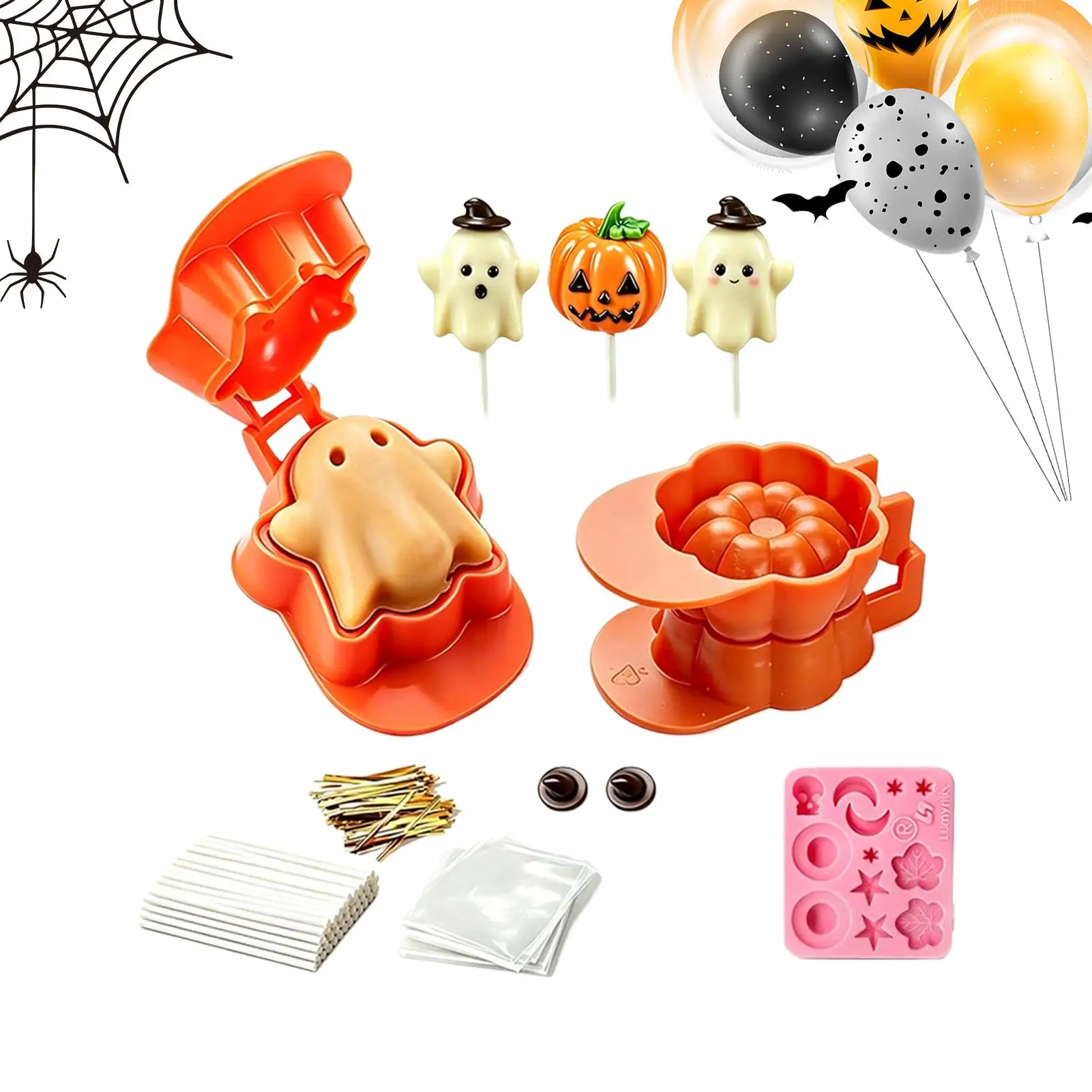 Halloween Cake Pop Mold, Lollipop Baking Tray & Festive Dessert Mould for Bakers Parents Hobbyists Beginners cooking
