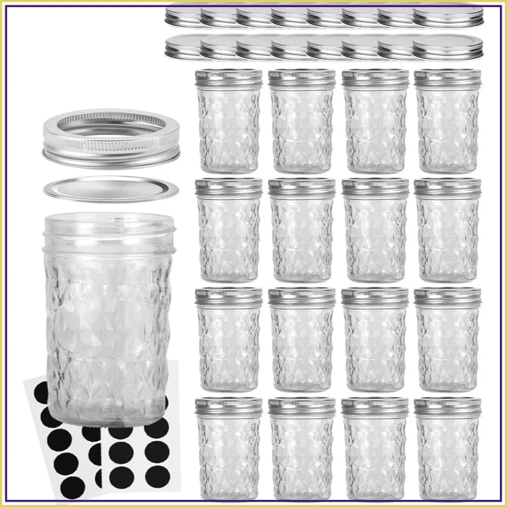 Pacote com 16 Frascos Mason de - Mason Jar 8Oz avaliação e preço