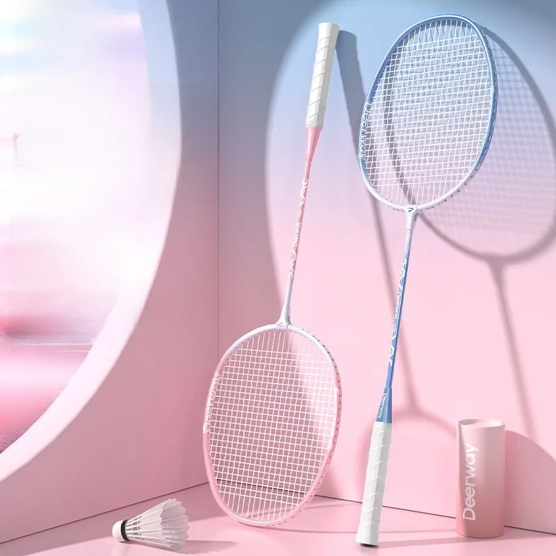 delhui-high-elastic-badminton-racket-double-set-for-adults-durable-sports-fitness-fans-goods-iron-alloy-control-type-defense