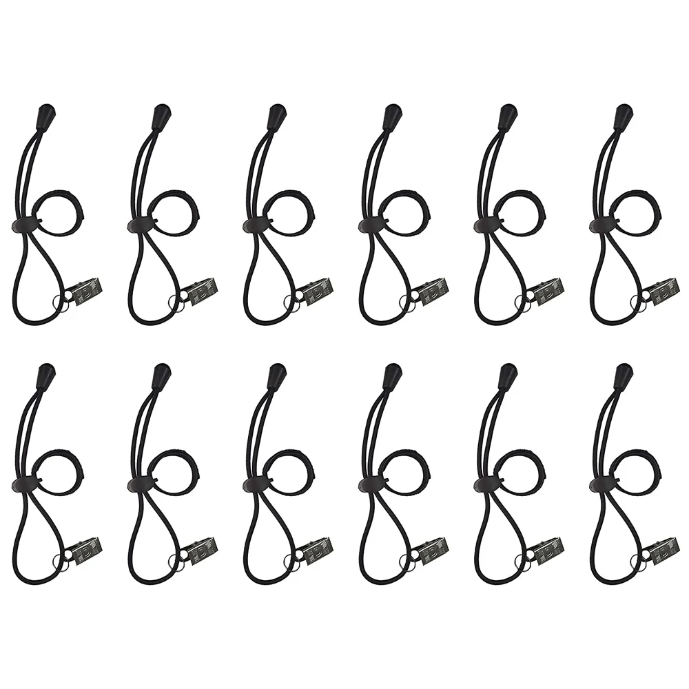 

Studio Accessories for Photo Black Elastic Cord 12 Pack Background Clamps Backdrop Clips Holder Photography Muslin String Clips