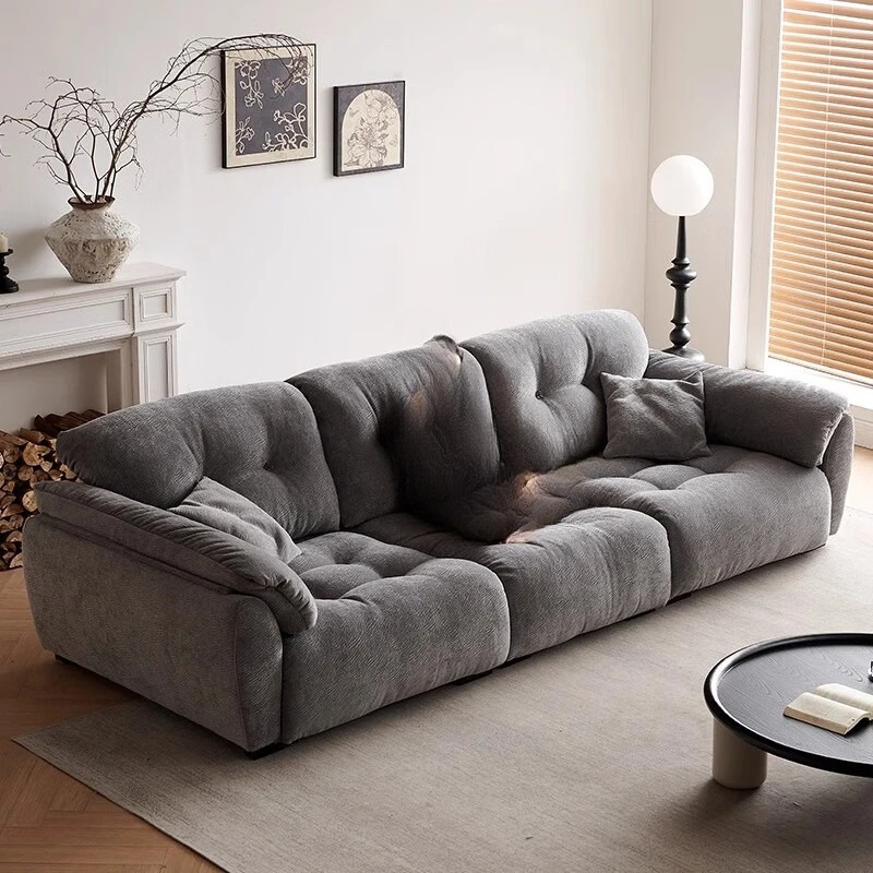 Sofa super deep sitting wide Longjiang fabric movable backrest