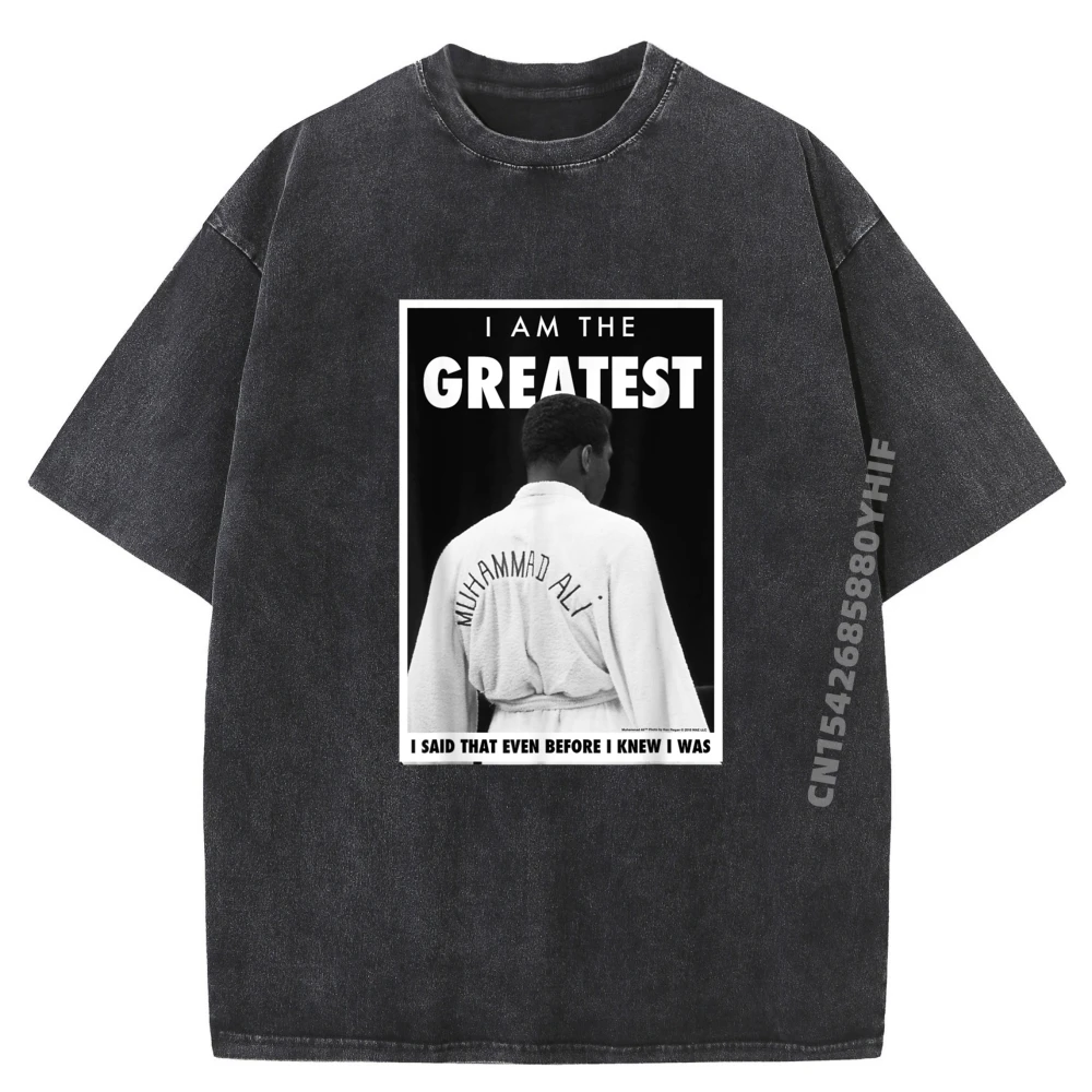 

Mens Graphic Tees I Am The Greatest New T Shirt Mens Short Sleeve Tee Letter Printed Clothes Leisure Washed Shirt
