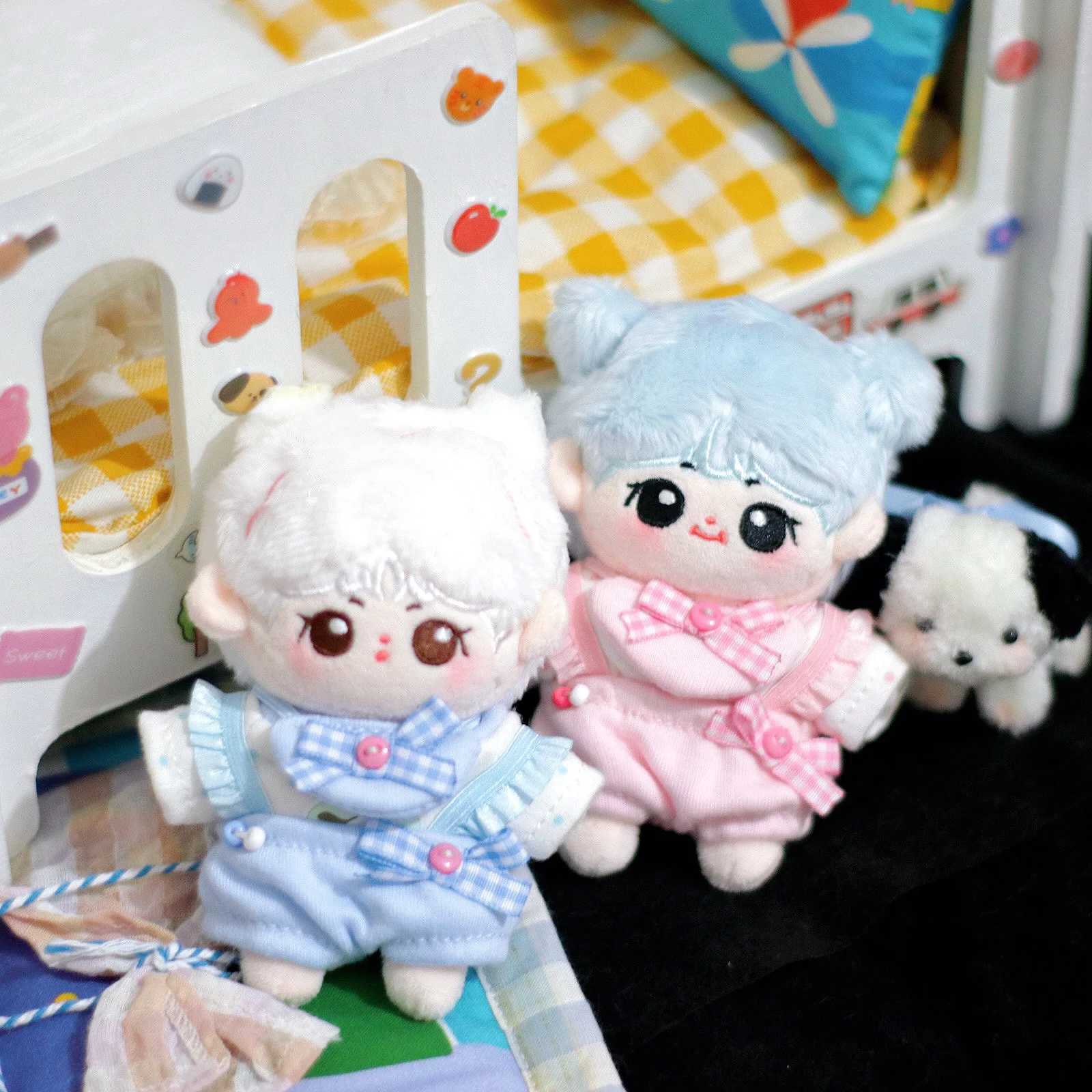 Kawaii Starfish Cosplay Suit, Kpop Cute Cartoon, Roupa de corpo de boneca de pelúcia, Roupa de aniversário, 10cm