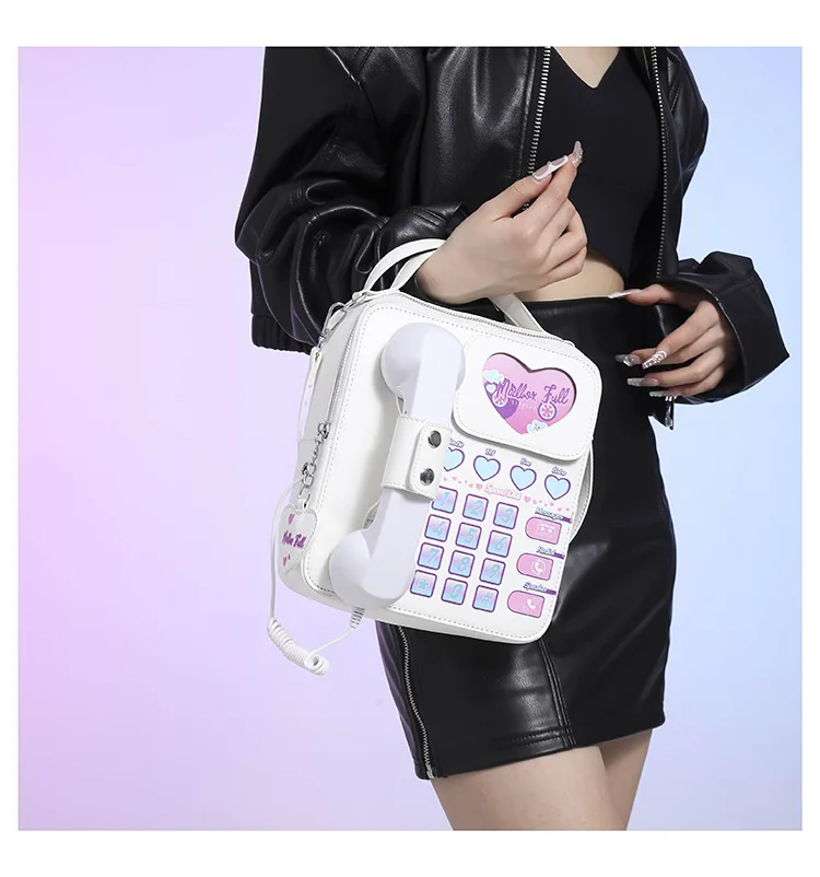 Trendy Creative Landline telephone Shaped Bag New Fashion Casual Shoulder Bag Crossbody Women's Bag