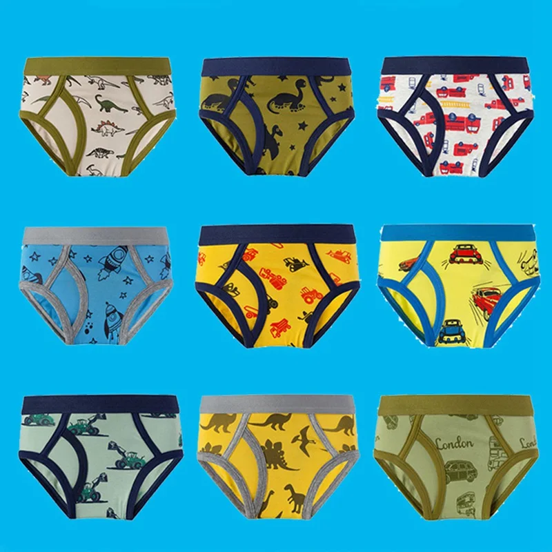 1pcs Little Boys Comfort Cartoon Animal Pattern Triangle Panty Kids Cotton Underwear Cozy Boxer Brief Children Shorts Underwear