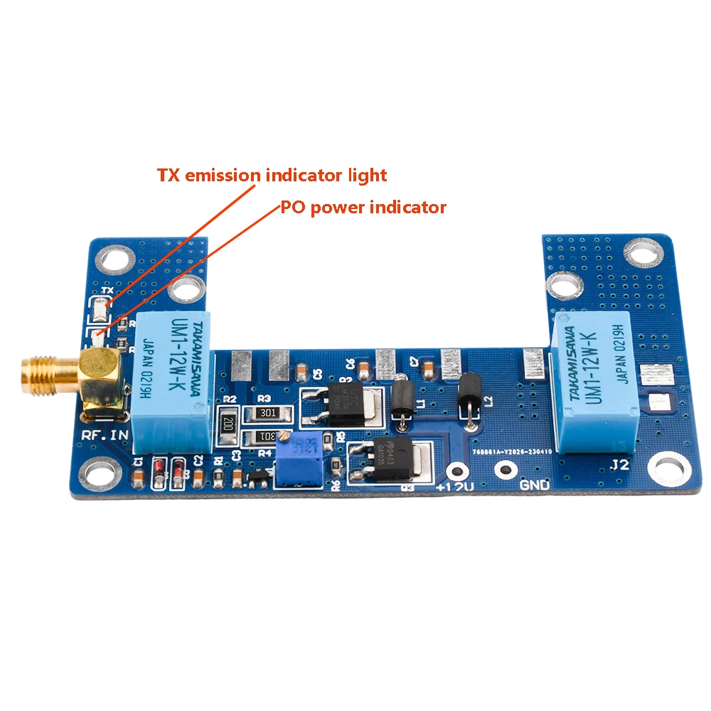 1-5W RF amplificatore di potenza scheda ricetrasmettitore conversione palmare Walkie Talkie amplificatore di potenza DC12-13.8V ricetrasmettitore