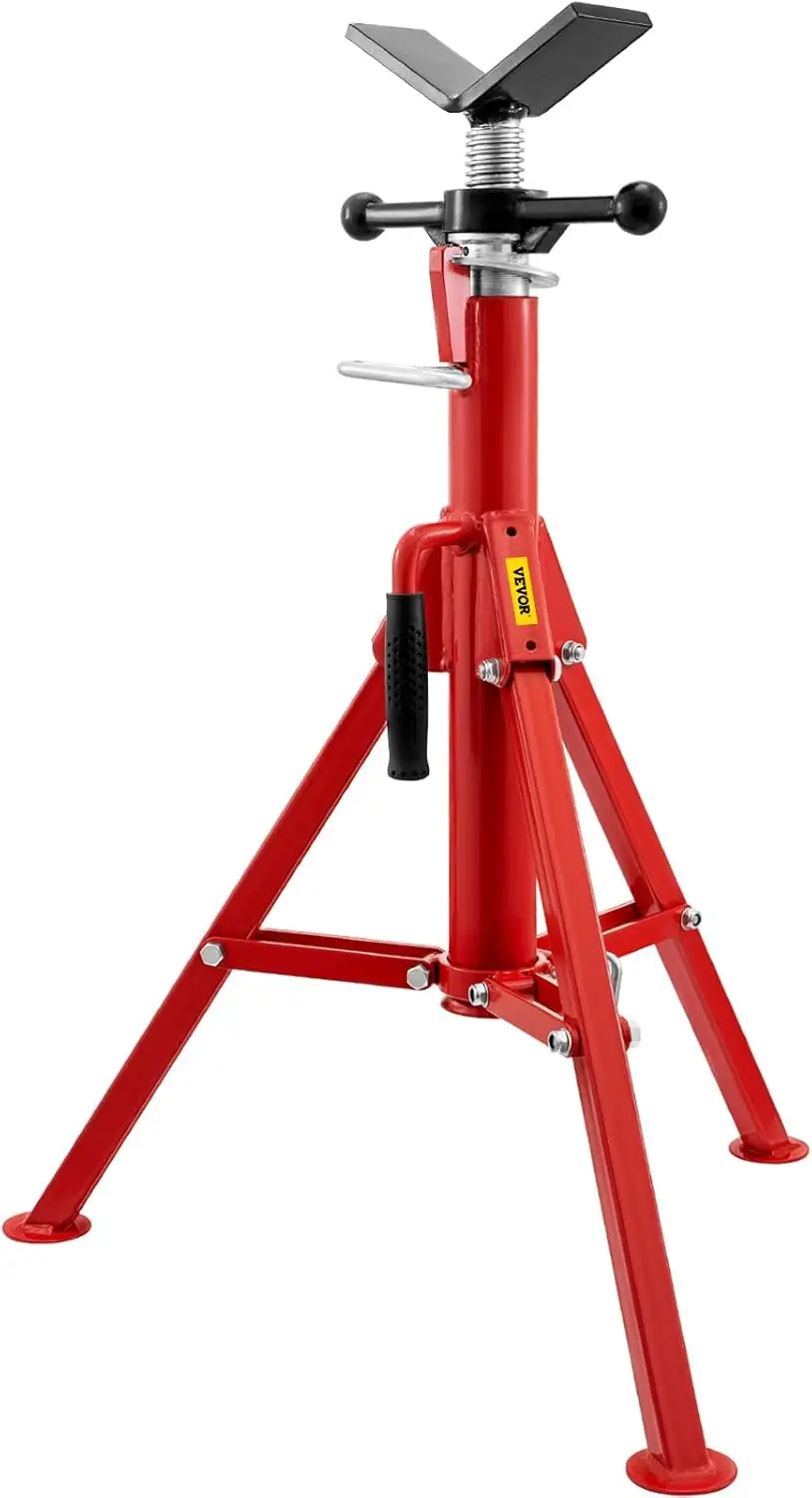 

Mophorn V Head Pipe Stand 1/8"-12" Capacity,Adjustable Height 28"-52,Pipe Jack Stands 2500 lb. Load Capacity,Portable Folding