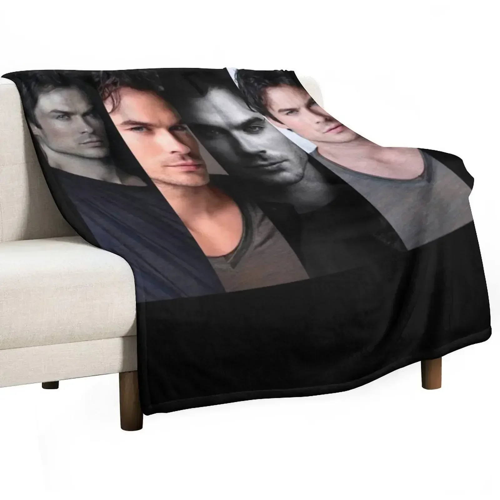 ian somerhalder (4) Throw Blanket Decorative Throw halloween Warm Blankets