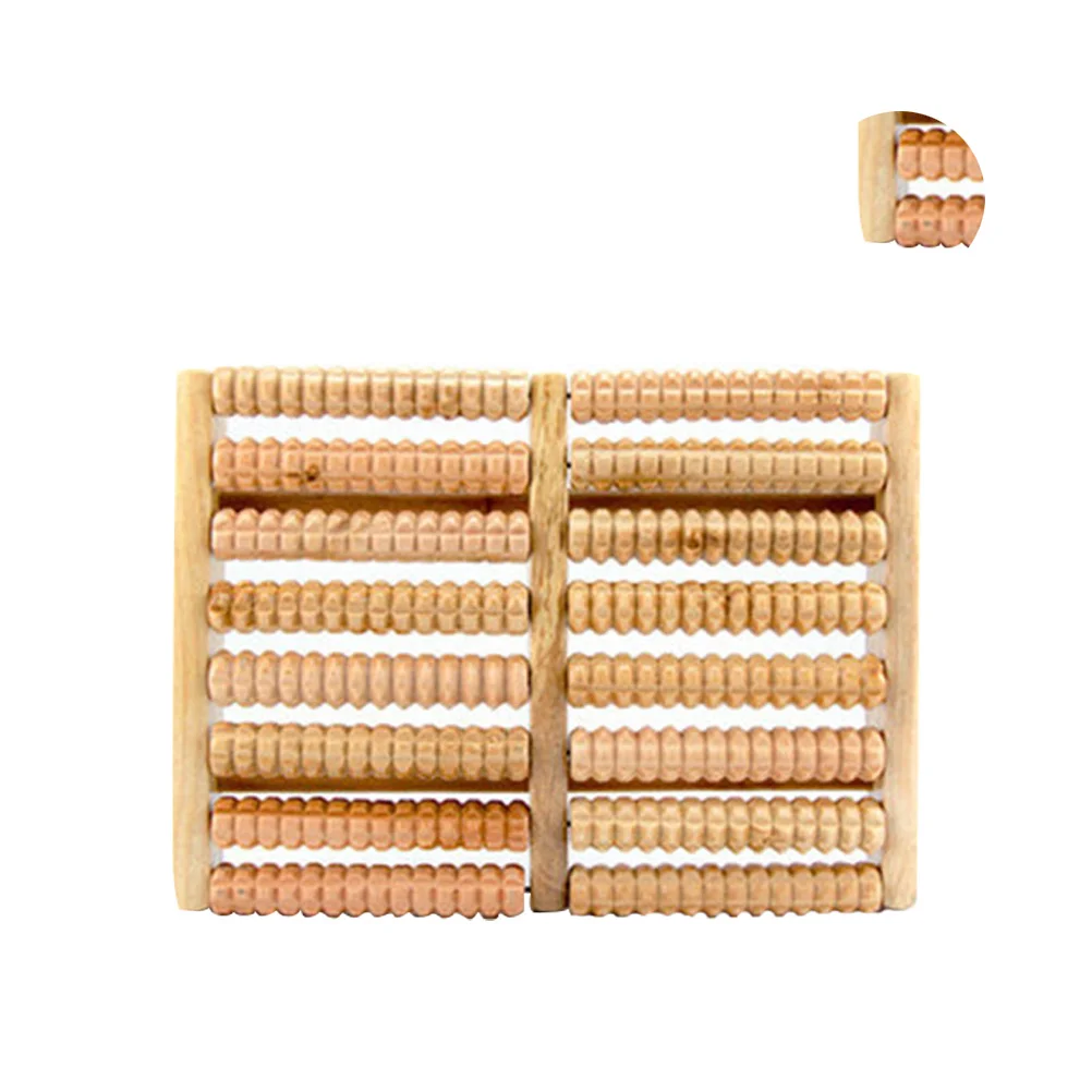 

8-Row Foot Roller Massager Wooden Wheel Designed for Sore Achy Feet Muscle Relief Blood Flow Stimulation Foot Massager Roller