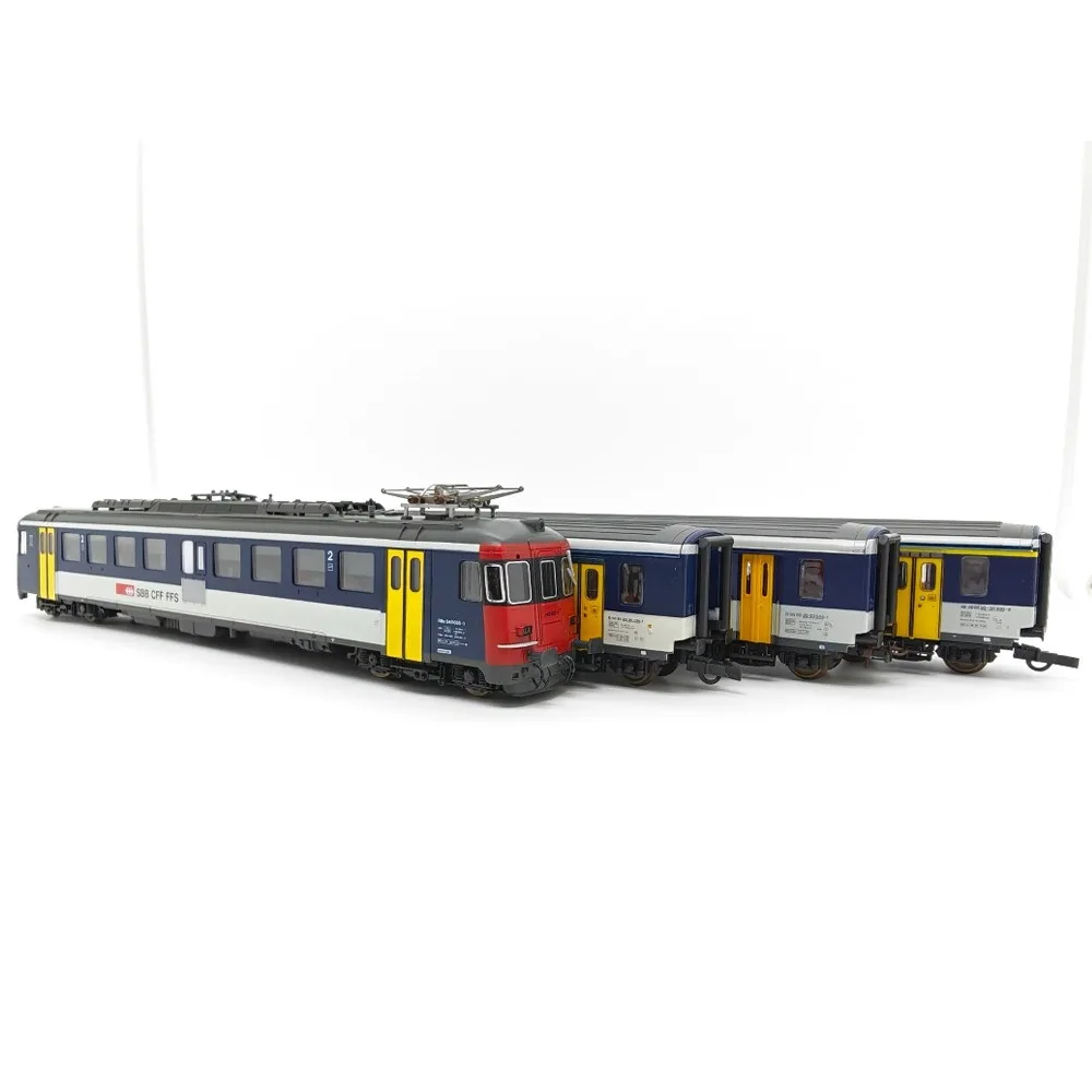 

Модель поезда HO Type 1/87, набор для пригородных поездов Rbe 4/4, имитационная версия, 4 вагона, ретро-модель, игрушка для мальчика, подарок