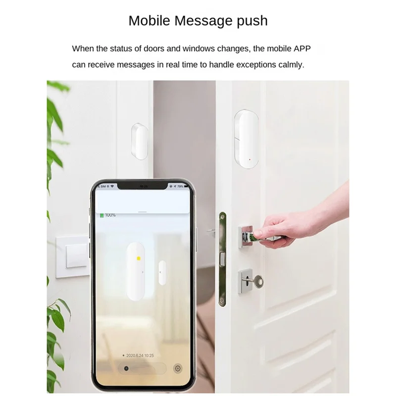 ABKQ-Zigbee 도어 자기 센서 Tuya Smart TUAY 창문 개방형 홈 알림 도난 방지 유도 경보