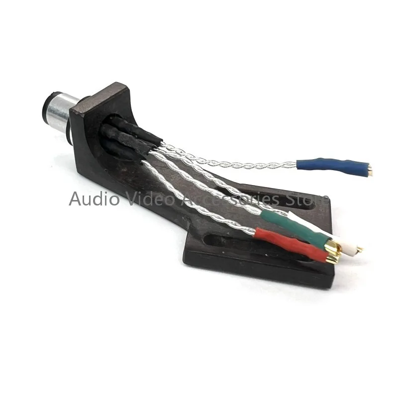 Stilo per cartuccia per tronchi a braccio dritto con filo in argento puro sterling 5N per giradischi LP Supporto HIFI per giradischi in vinile