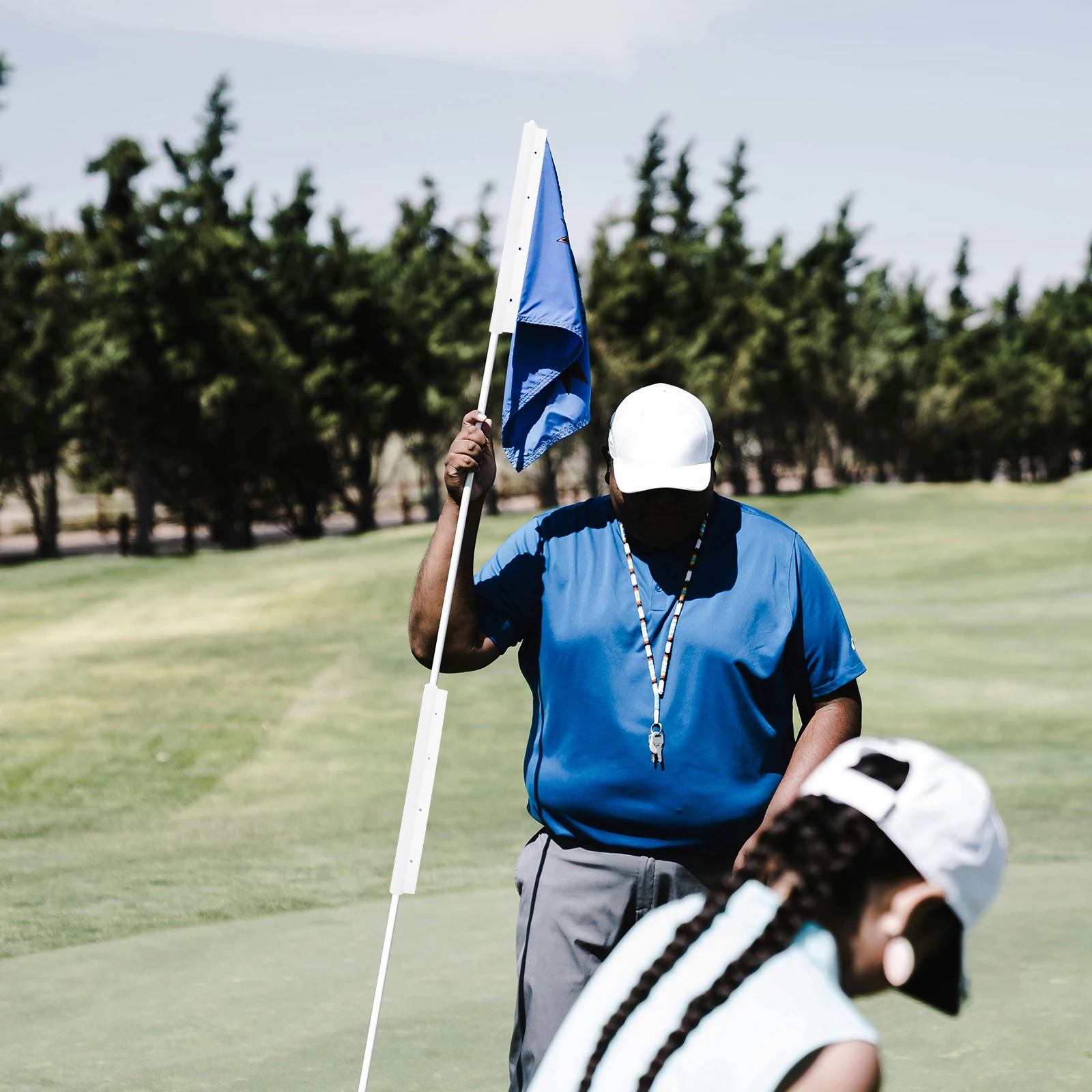 

2PCS Golfing Flag Tubes Durable Plastic Material for Sewing Flags Fixing Poles Long Lasting Use Portable Banner Marker Tools