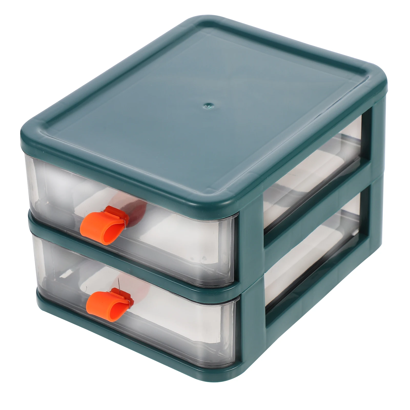 

Desktop Storage Box Lightweight Mini Makeup ganizer Transparent Jewelry Case TPE Material Multi Deck Drawer Small Space Large