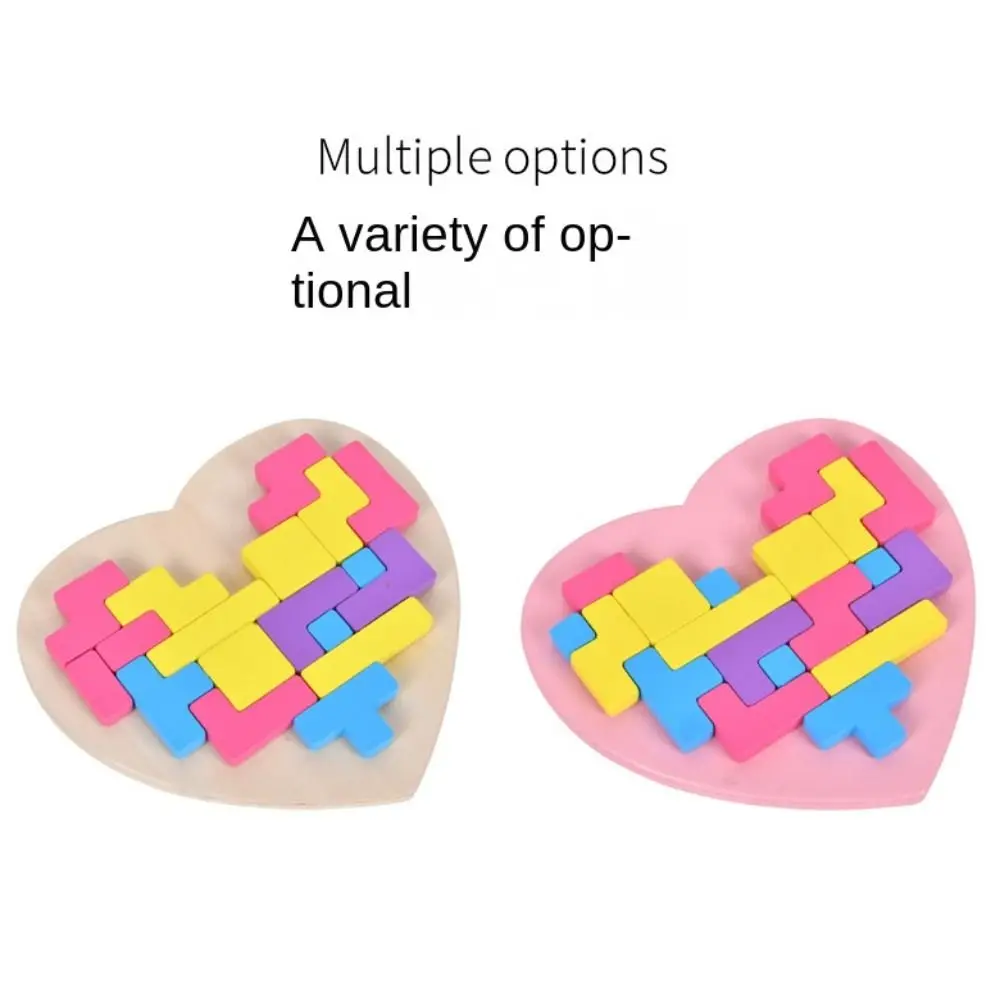 

Puzzle Stacking Love Unlock Building Block Hands-on Ability Montessori Love Unlock Balance Toys Preschool Learning Colorful