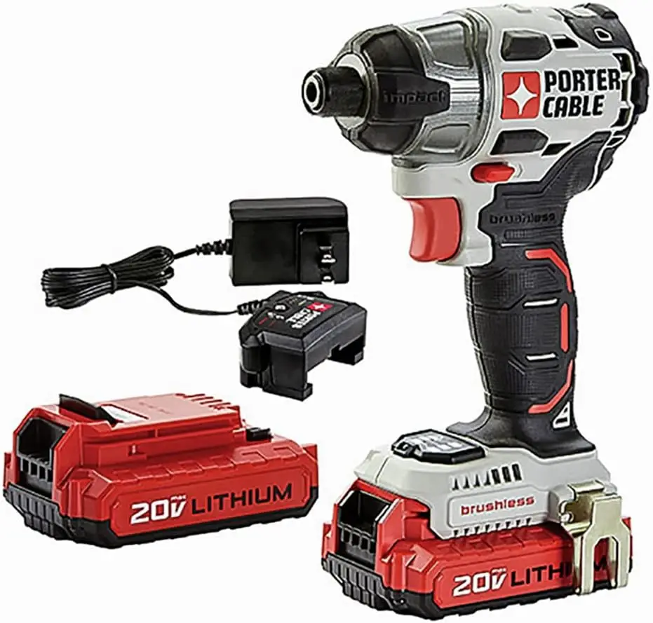 

20V Max Brushless Impact Driver 1/4" 2700 RPM 1400 in-lbs Torque Kit w/ Battery & Charger