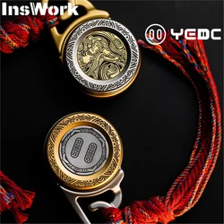 YEDC Haptic Coin Ratchet Coins Dunhuang Co-branded Decompression Toys Metal Play EDC Toys Black Technology