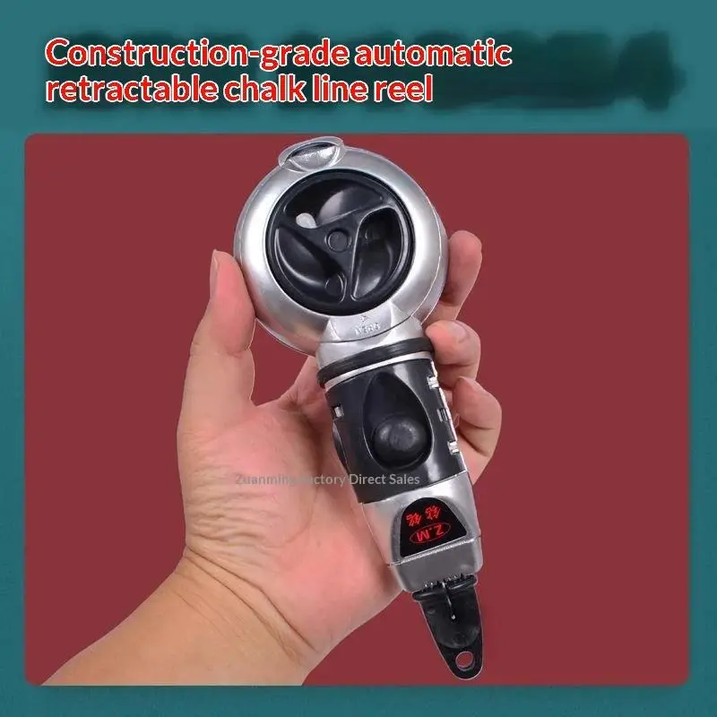 1 PCS Heavy Duty Automatic Woodworking Ink Line Construction Site Flick Marker for Industrial Construction Home Carpentry Use